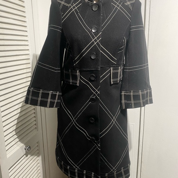 ASO BLAIR WALDORF DVF PLAID COAT 8 - Picture 12 of 13